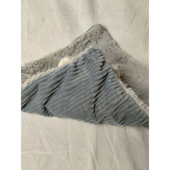 Maxx Marketing Gray Elephant Lovey Security Blanket Rattle Ribbed Corduroy Plush - Picture 3 of 5